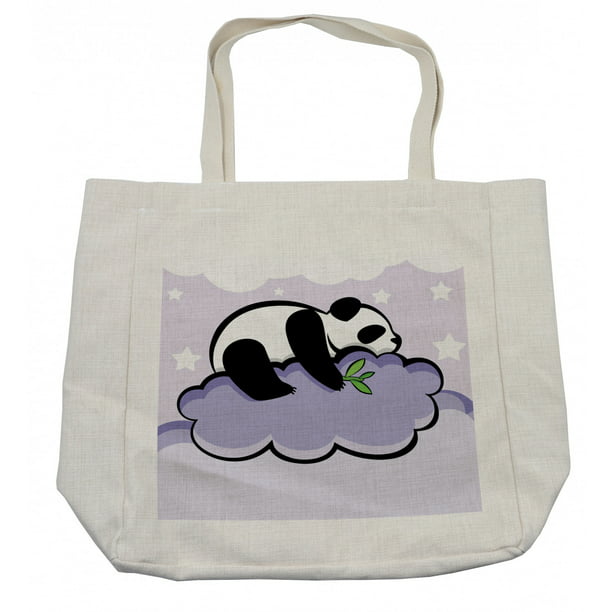 Large Weekender Carry-on Ambesonne Animal Gym Bag Sleeping Panda on Cloud 